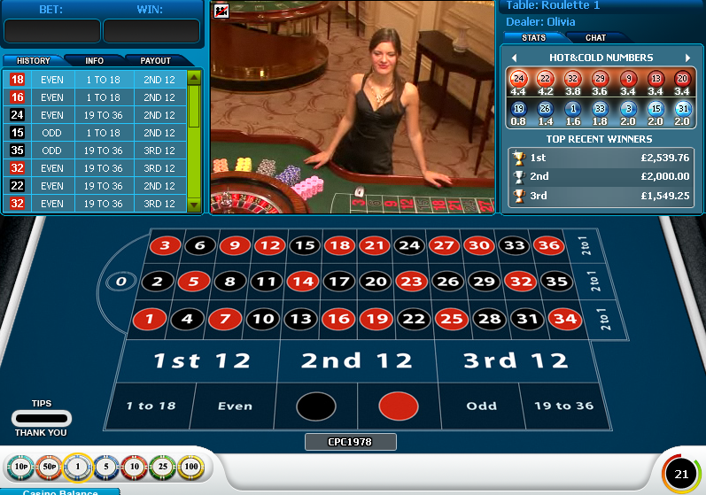 Live Roulette on Roulette